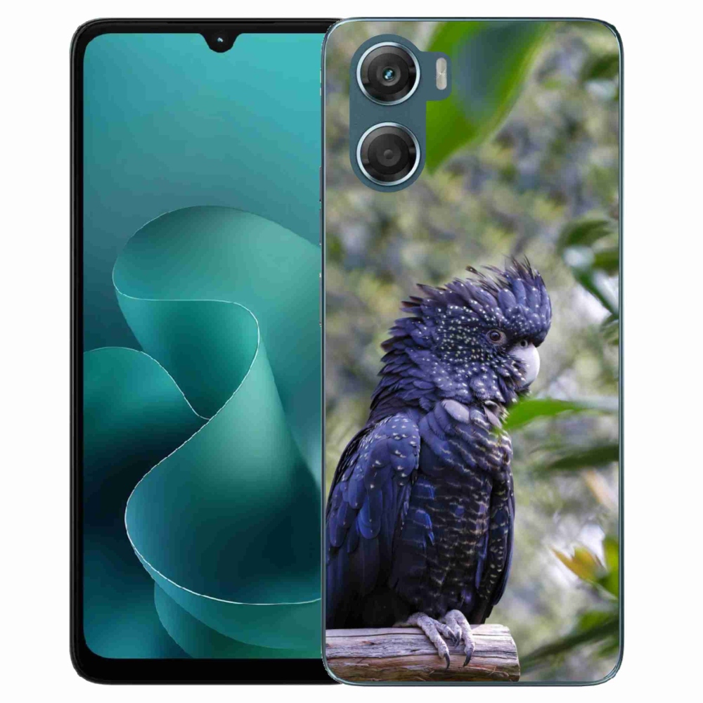 Zselés borítás mmCase a Motorola G06/G06 Power készülékhez - papagáj kakadu fekete