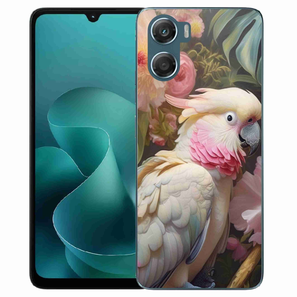 Zselés borítás mmCase a Motorola G06/G06 Power készülékhez - papagáj kakadu rózsaszín 2