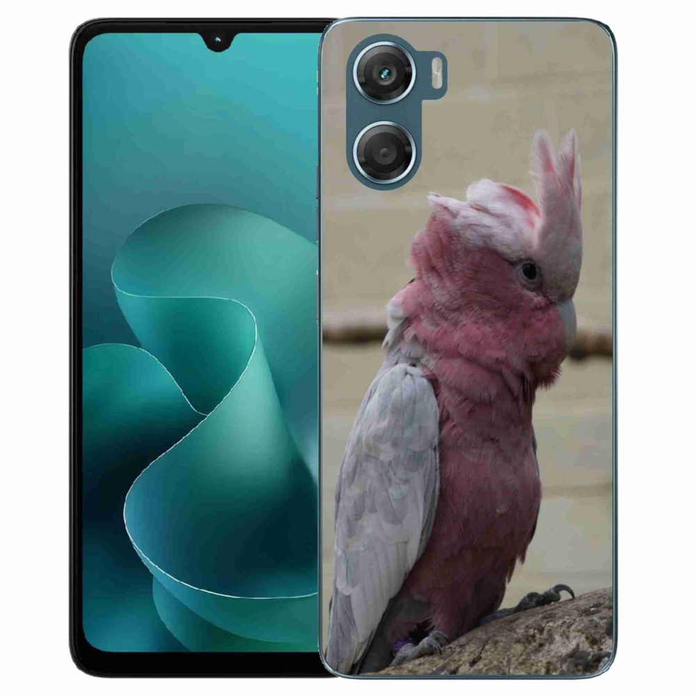 Zselés borítás mmCase a Motorola G06/G06 Power készülékhez - papagáj kakadu rózsaszínű