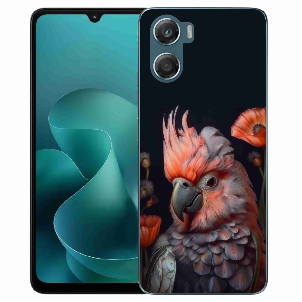 Zselés borítás mmCase a Motorola G06/G06 Power készülékhez - papagáj kakadu színekben