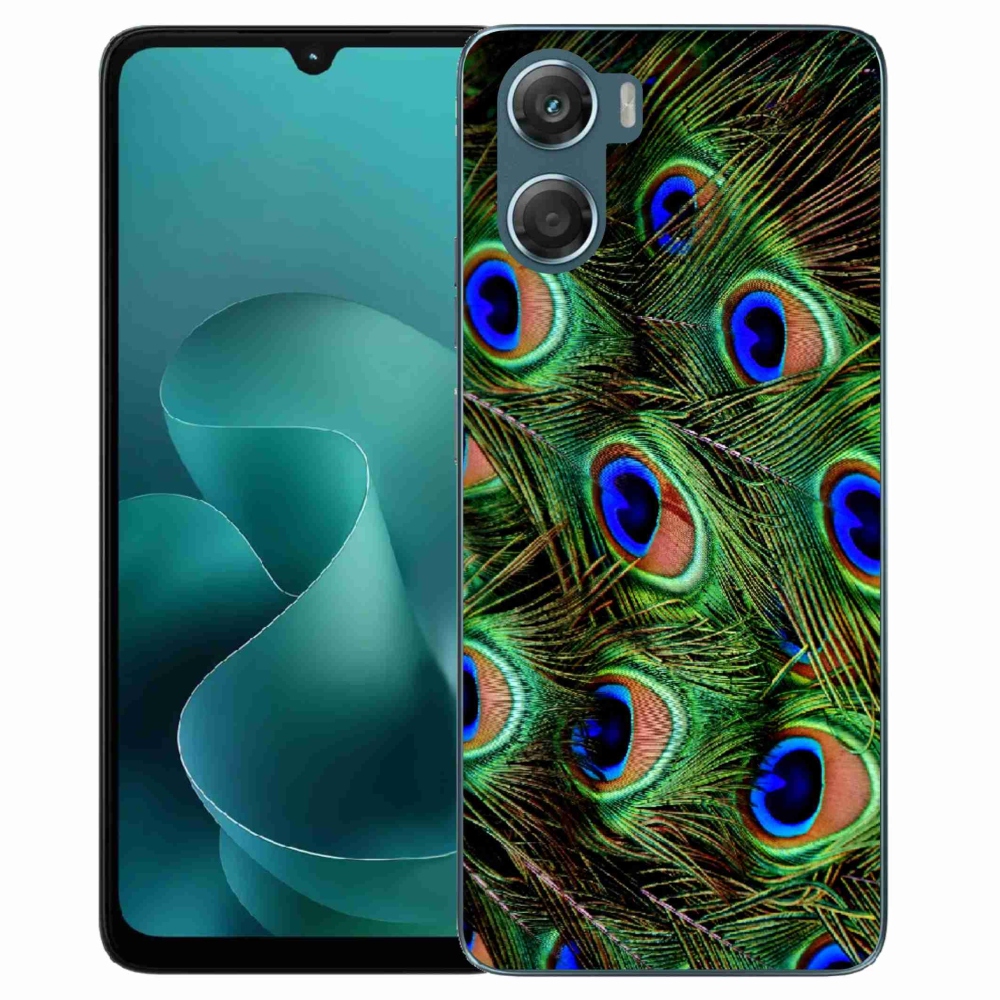 Zselés tok mmCase a Motorola G06/G06 Power készülékhez - pávatoll