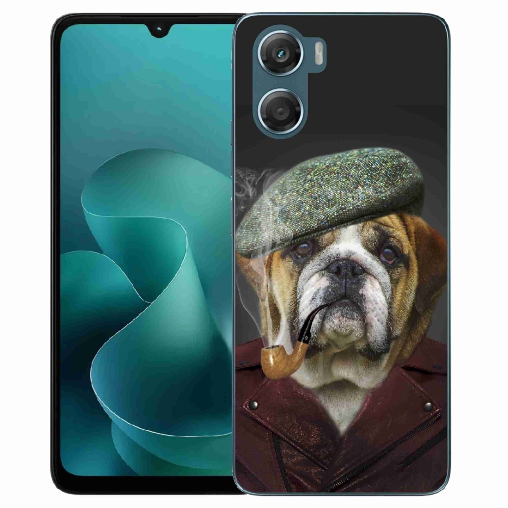 Zselés borítás mmCase a Motorola G06/G06 Power készülékhez - kutya csővel