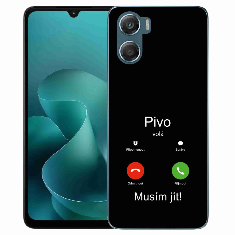 Zselés borítás mmCase a Motorola G06/G06 Power készülékhez - sörhívások fekete háttérrel
