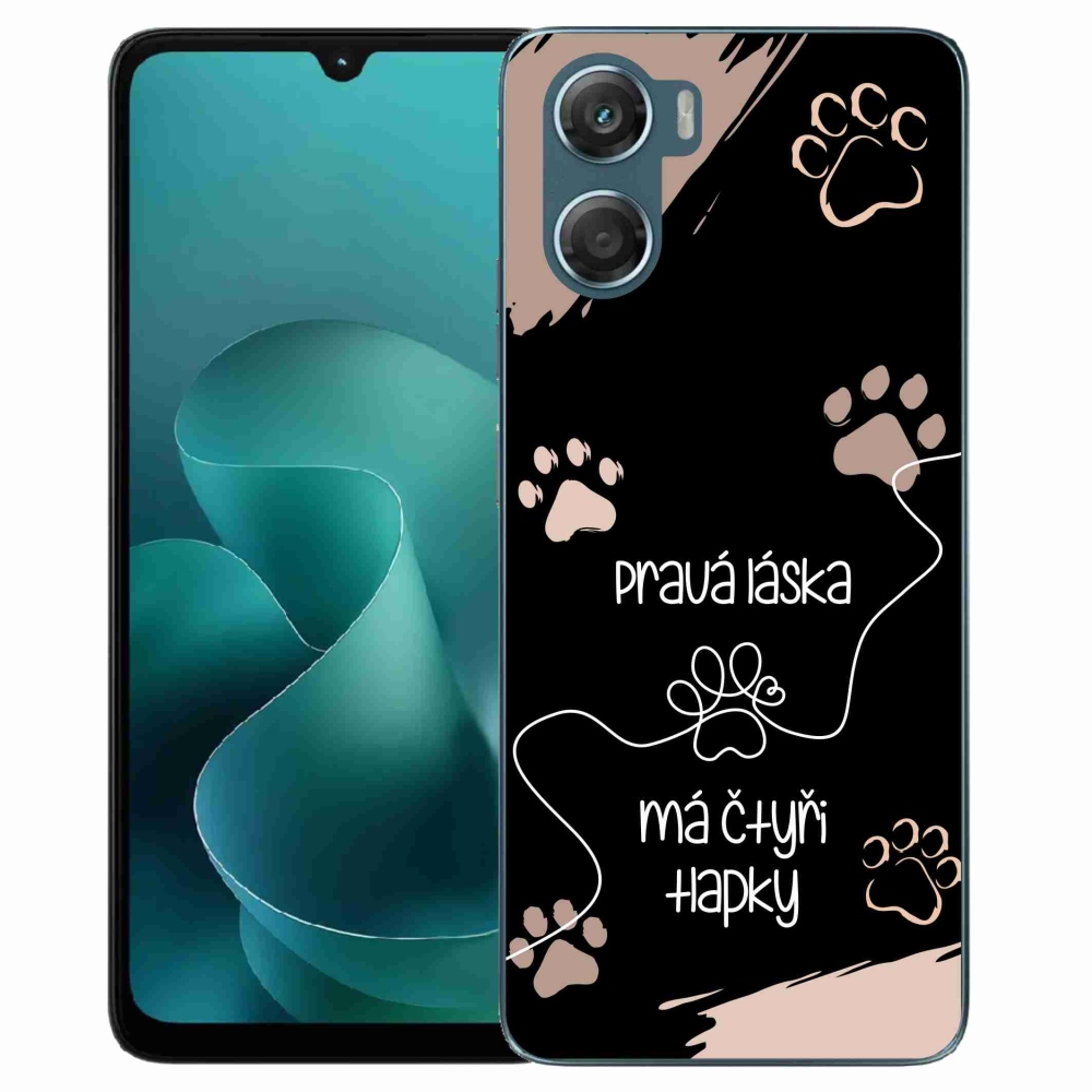 Zselés borítás mmCase a Motorola G06/G06 Power készülékhez - kutya motívum 1 fekete háttér