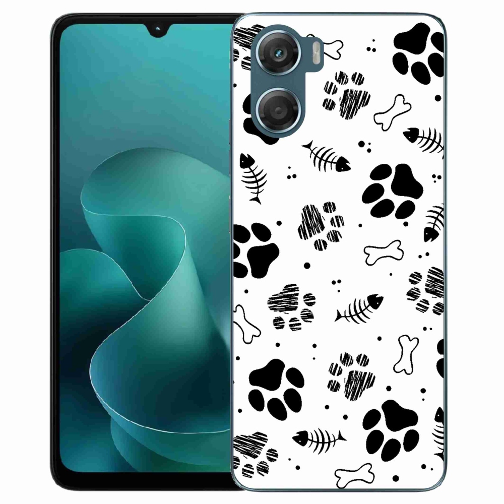 Zselés borítás mmCase a Motorola G06/G06 Power készülékhez - kutyamancsok 1