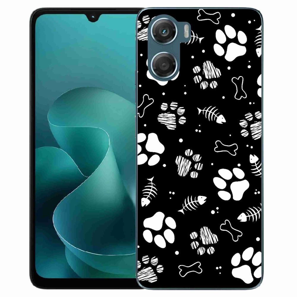 Zselés borítás mmCase a Motorola G06/G06 Power készülékhez - kutyamancsok