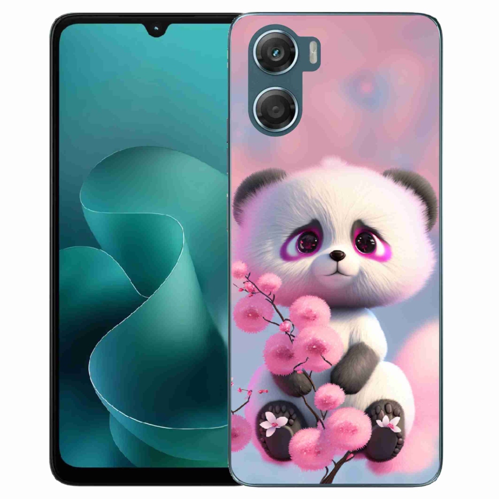 Zselés borítás mmCase a Motorola G06/G06 Power készülékhez - aranyos panda 1