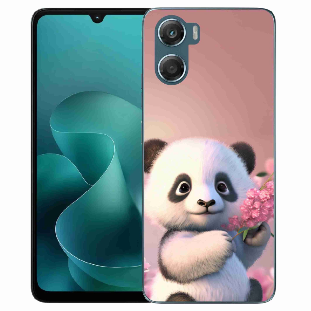 Zselés borítás mmCase a Motorola G06/G06 Power készülékhez - aranyos panda