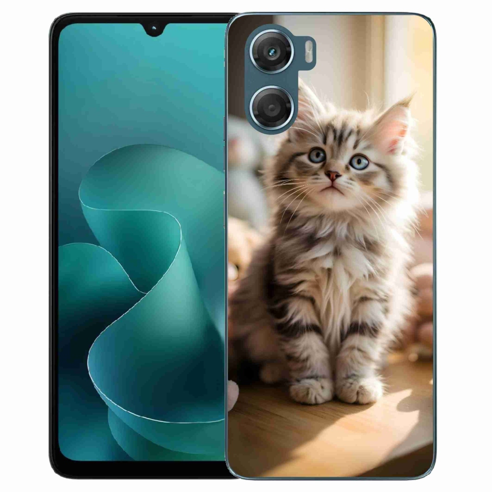 Zselés borítás mmCase a Motorola G06/G06 Power készülékhez - aranyos cica 10
