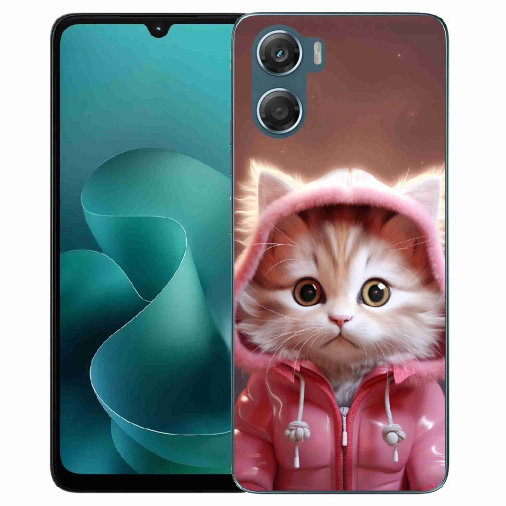 Zselés borítás mmCase a Motorola G06/G06 Power készülékhez - aranyos cica 3