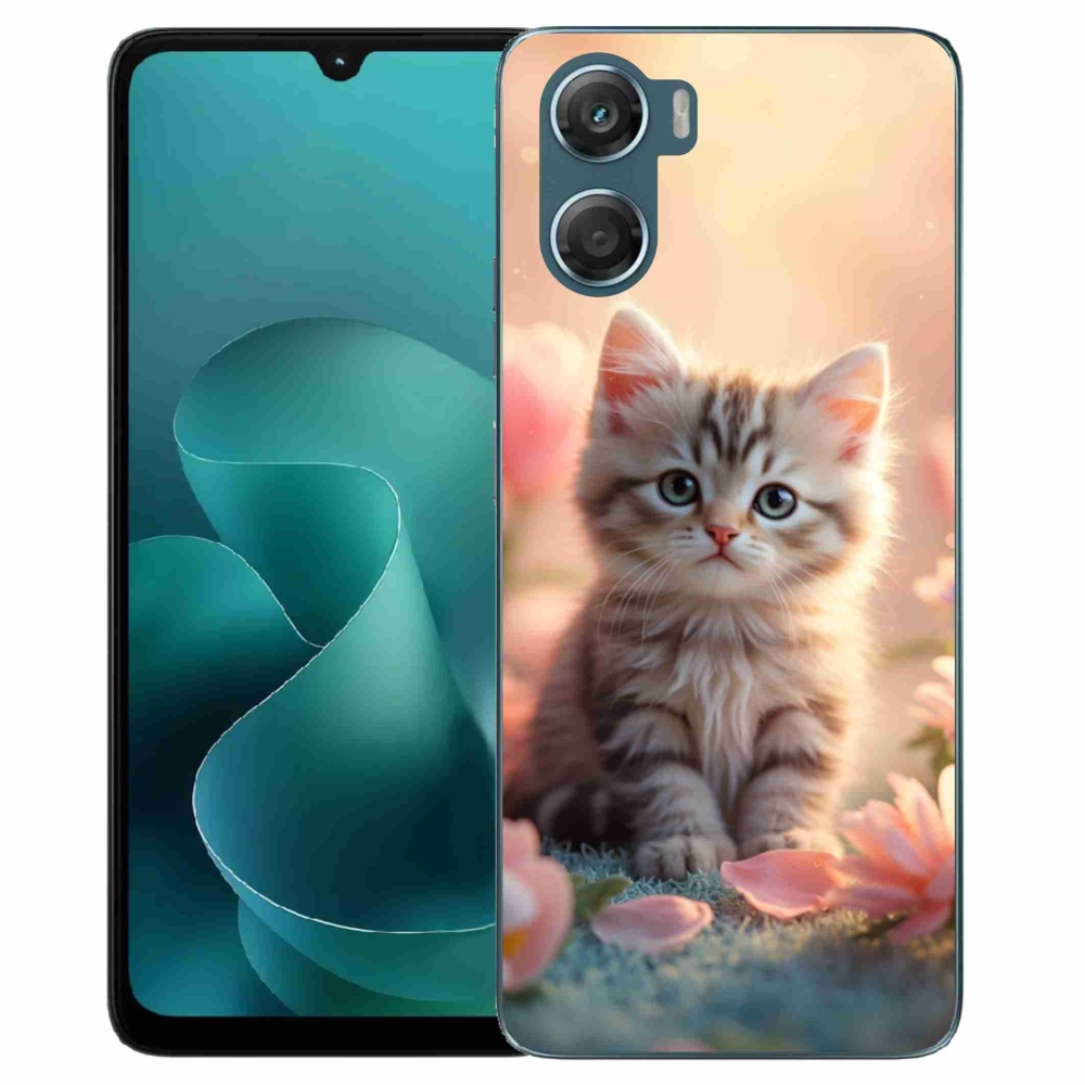 Zselés borítás mmCase a Motorola G06/G06 Power készülékhez - aranyos cica 8