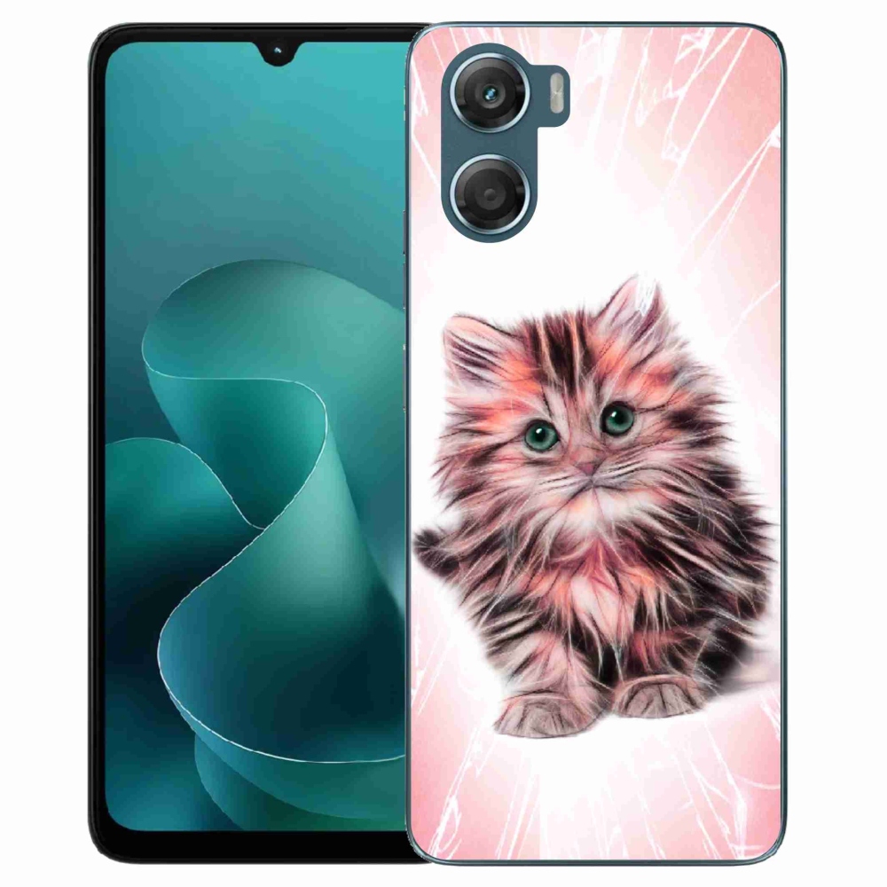Zselés borítás mmCase a Motorola G06/G06 Power készülékhez - aranyos cica