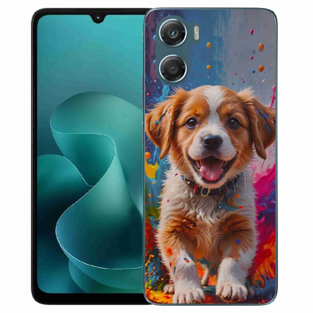 Zselés borítás mmCase a Motorola G06/G06 Power készülékhez - aranyos kiskutya 3
