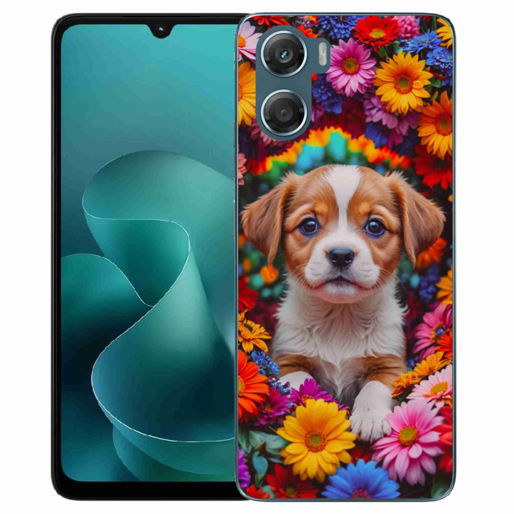 Zselés borítás mmCase a Motorola G06/G06 Power készülékhez - aranyos kiskutya
