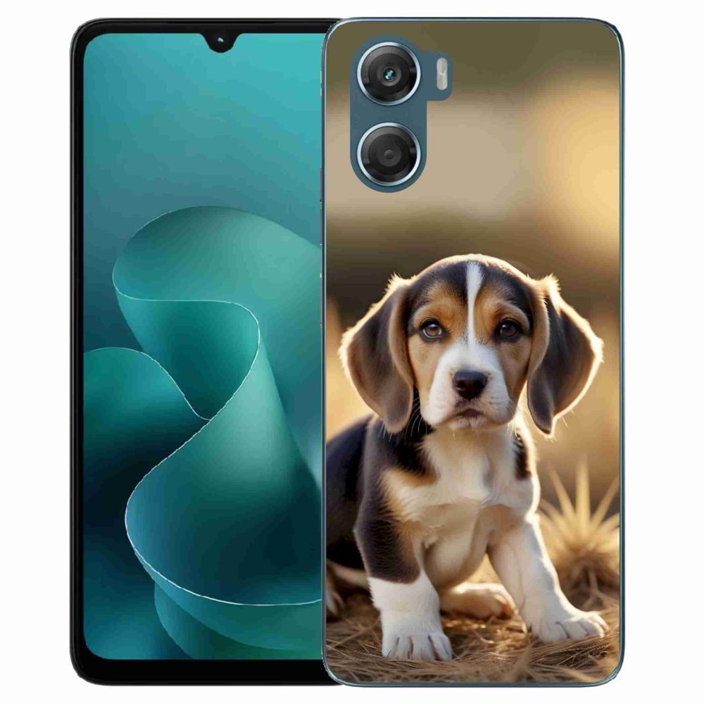Zselés tok mmCase a Motorola G06/G06 Power készülékhez - aranyos bézs színű
