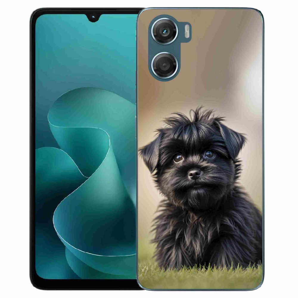 Zselés borítás mmCase a Motorola G06/G06 Power készülékhez - aranyos fekete kutya