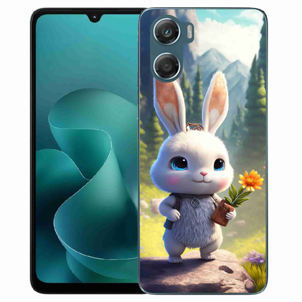 Gél védőburkolat mmCase a Motorola G06/G06 Power készülékhez - aranyos nyuszi