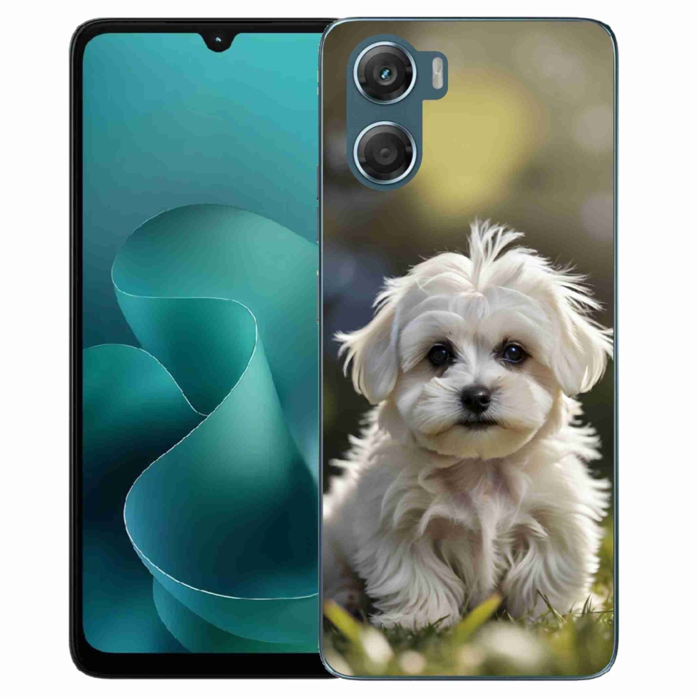 Zselés borítás mmCase a Motorola G06/G06 Power készülékhez - aranyos máltai kutya