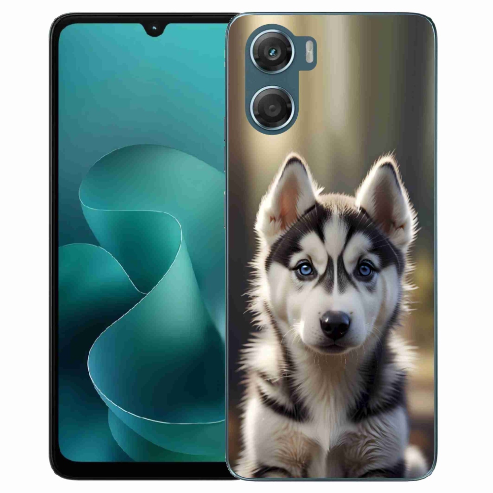 Zselés borítás mmCase a Motorola G06/G06 Power készülékhez - aranyos szibériai husky