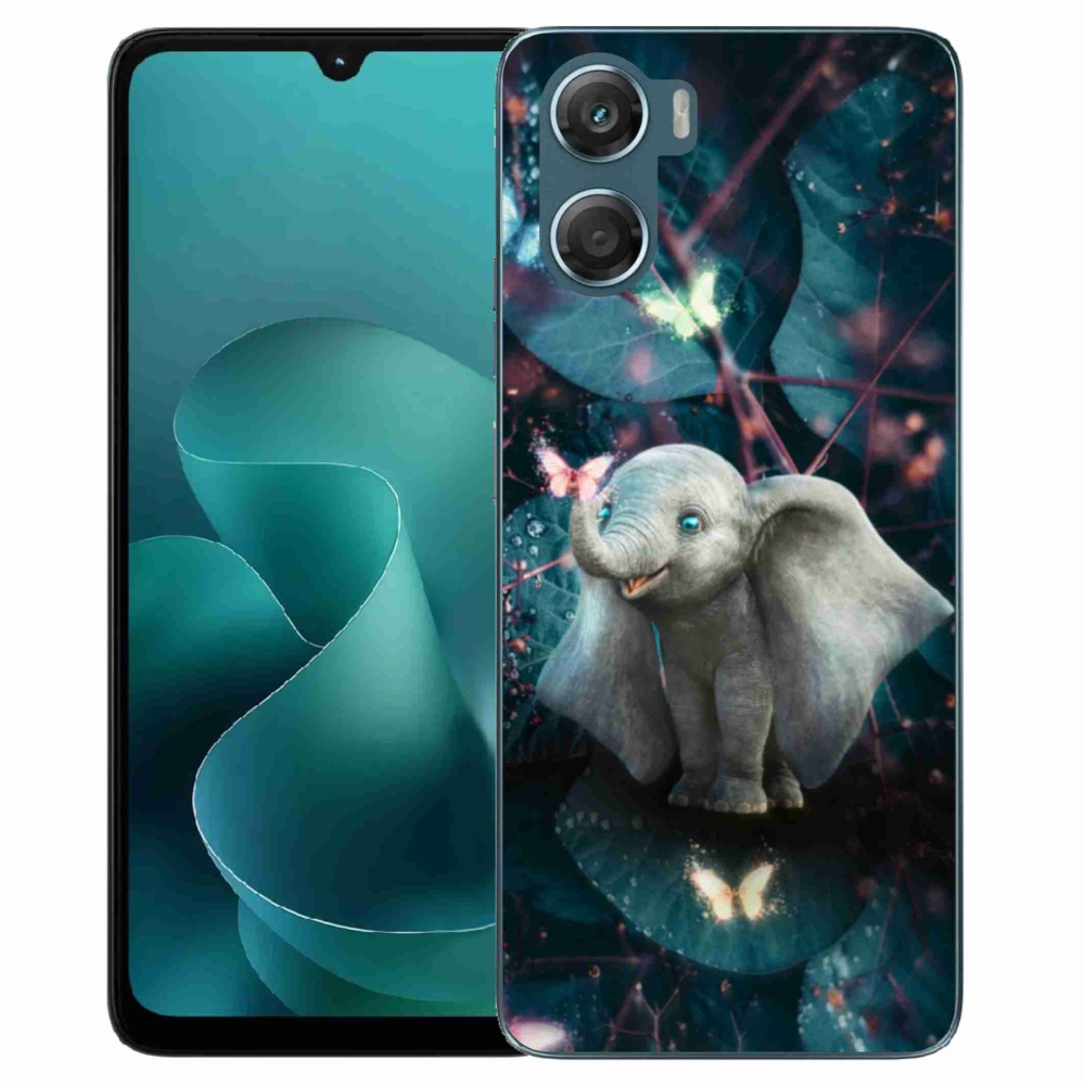 Zselés borítás mmCase a Motorola G06/G06 Power készülékhez - aranyos elefánt
