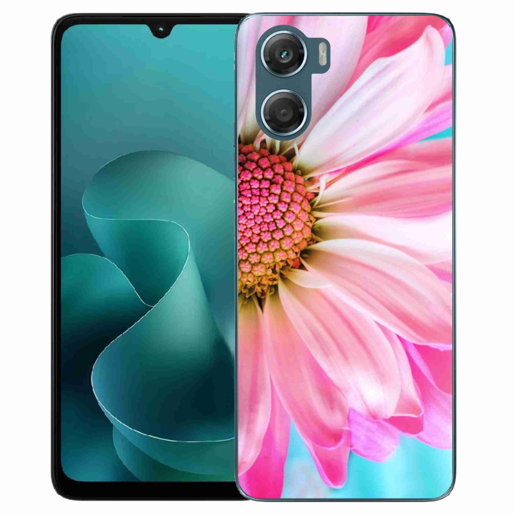Zselés tok mmCase a Motorola G06/G06 Power készülékhez - rózsaszín virágos