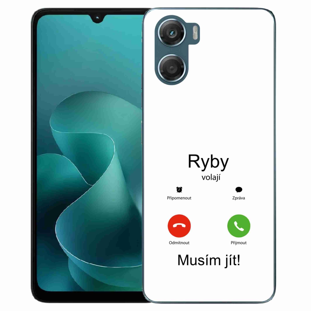 Zselés borítás mmCase a Motorola G06/G06 Power készülékhez - halhívás fehér háttérrel
