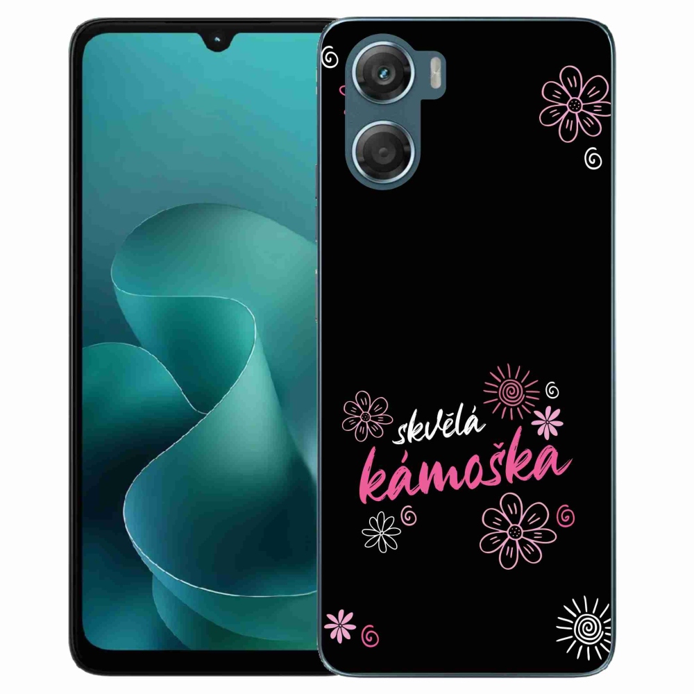 Zselés borítás mmCase a Motorola G06/G06 Power készülékhez - nagyszerű haver fekete háttérrel