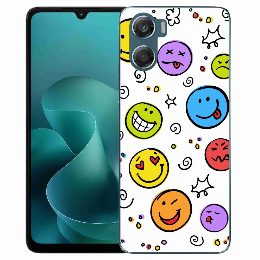 Zselés borítás mmCase a Motorola G06/G06 Power készülékhez - smiley-k