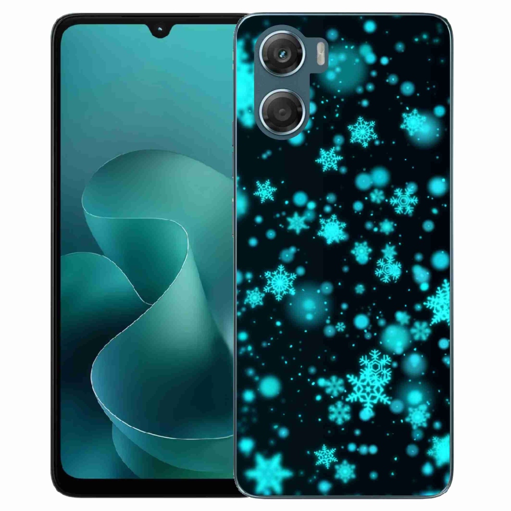 Zselés borítás mmCase a Motorola G06/G06 Power készülékhez - hópelyhek 1