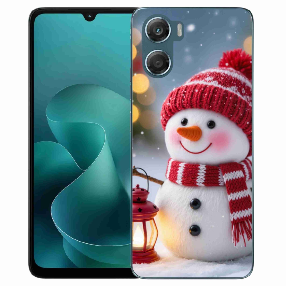 Zselés borítás mmCase a Motorola G06/G06 Power készülékhez - hóember 2