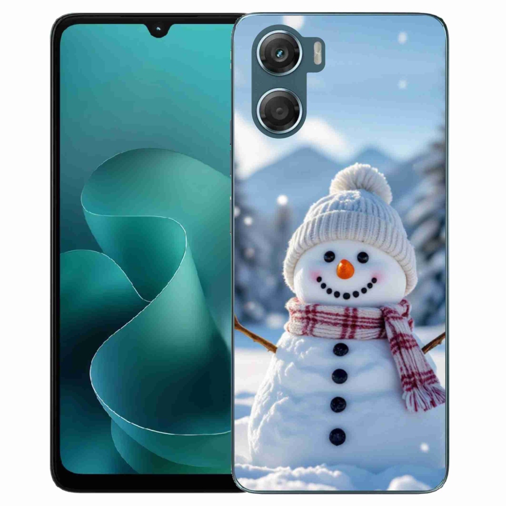 Zselés borítás mmCase a Motorola G06/G06 Power készülékhez - hóember 3