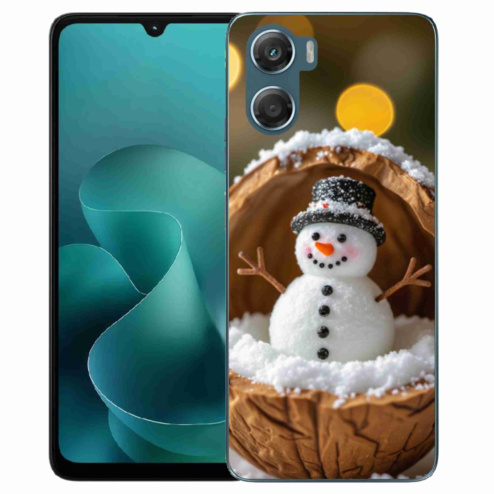 Zselés borítás mmCase a Motorola G06/G06 Power készülékhez - hóember 4