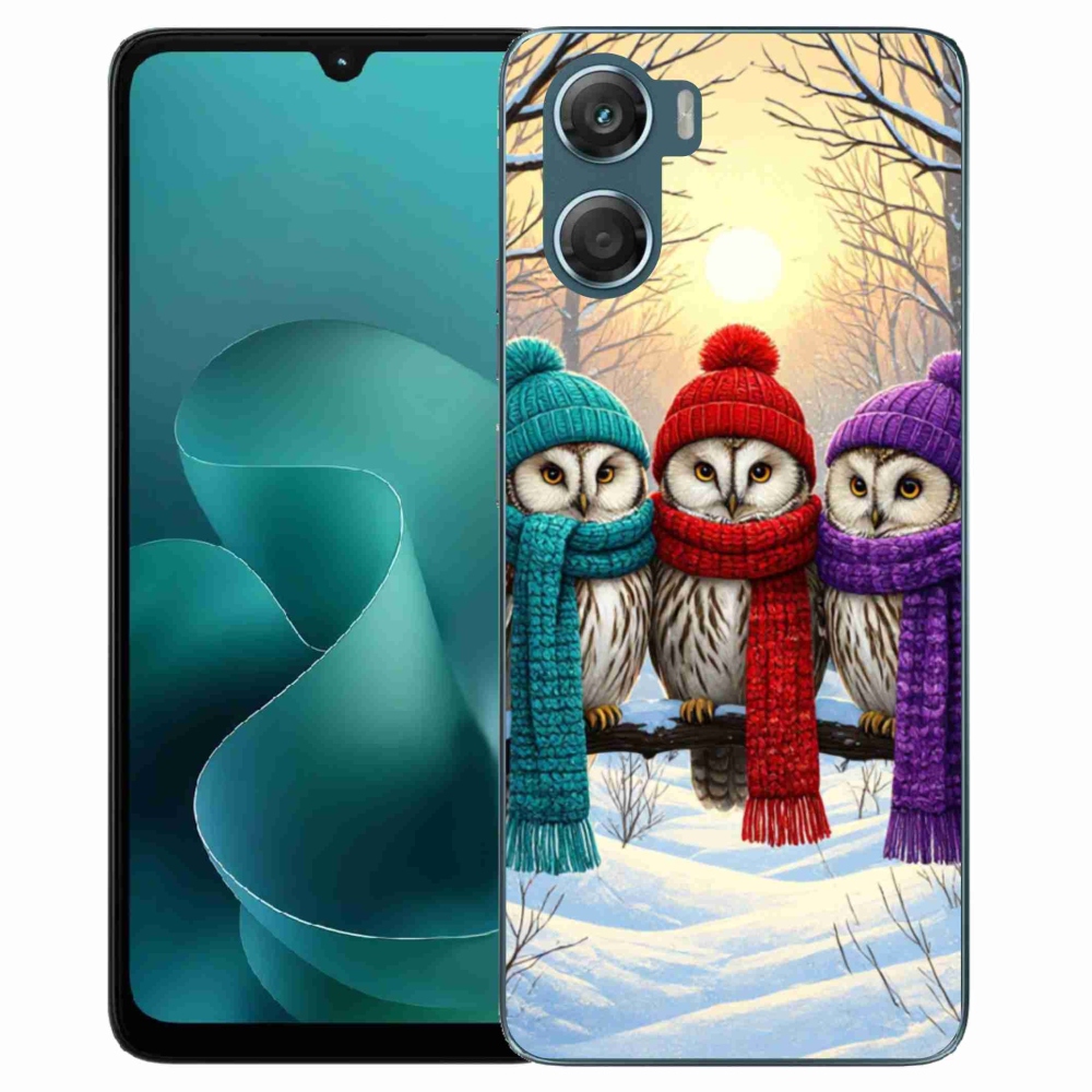 Zselés borítás mmCase a Motorola G06/G06 Power készülékhez - bagolybarátok