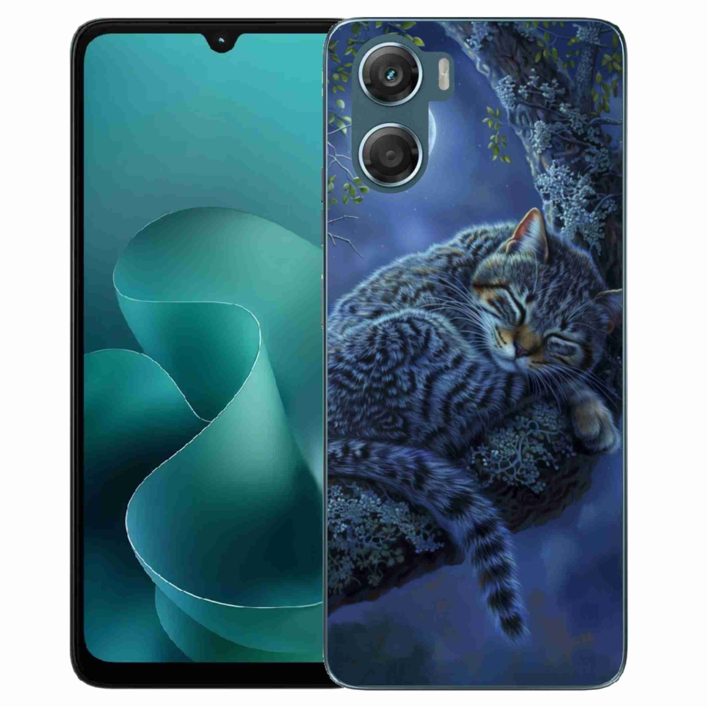 Zselés borítás mmCase a Motorola G06/G06 Power készülékhez - alvó macska