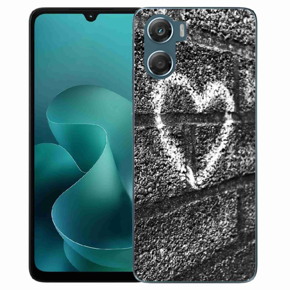 Zselés borítás mmCase a Motorola G06/G06 Power készülékhez - szív a falon