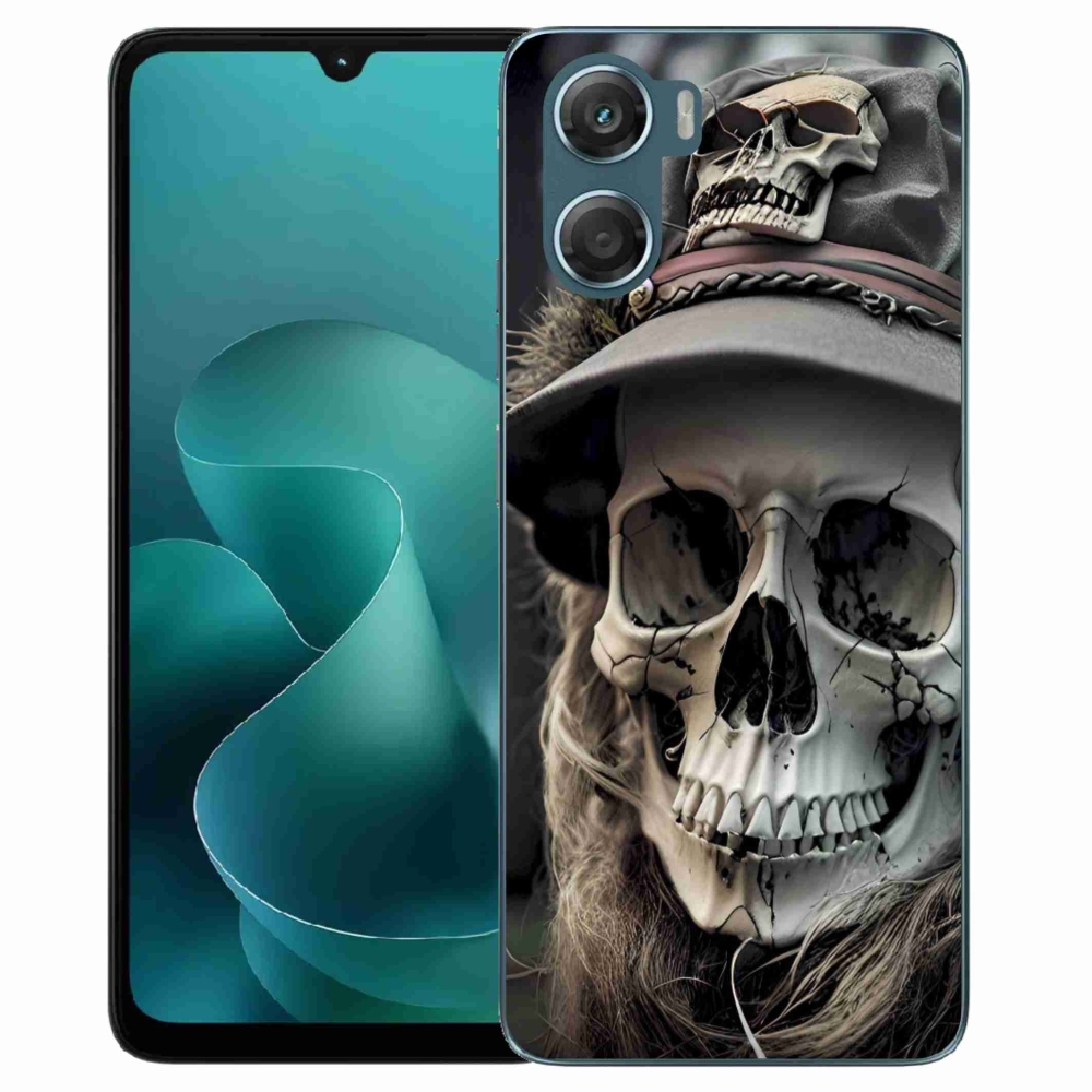 Zselés borítás mmCase a Motorola G06/G06 Power készülékhez - sötét koponya