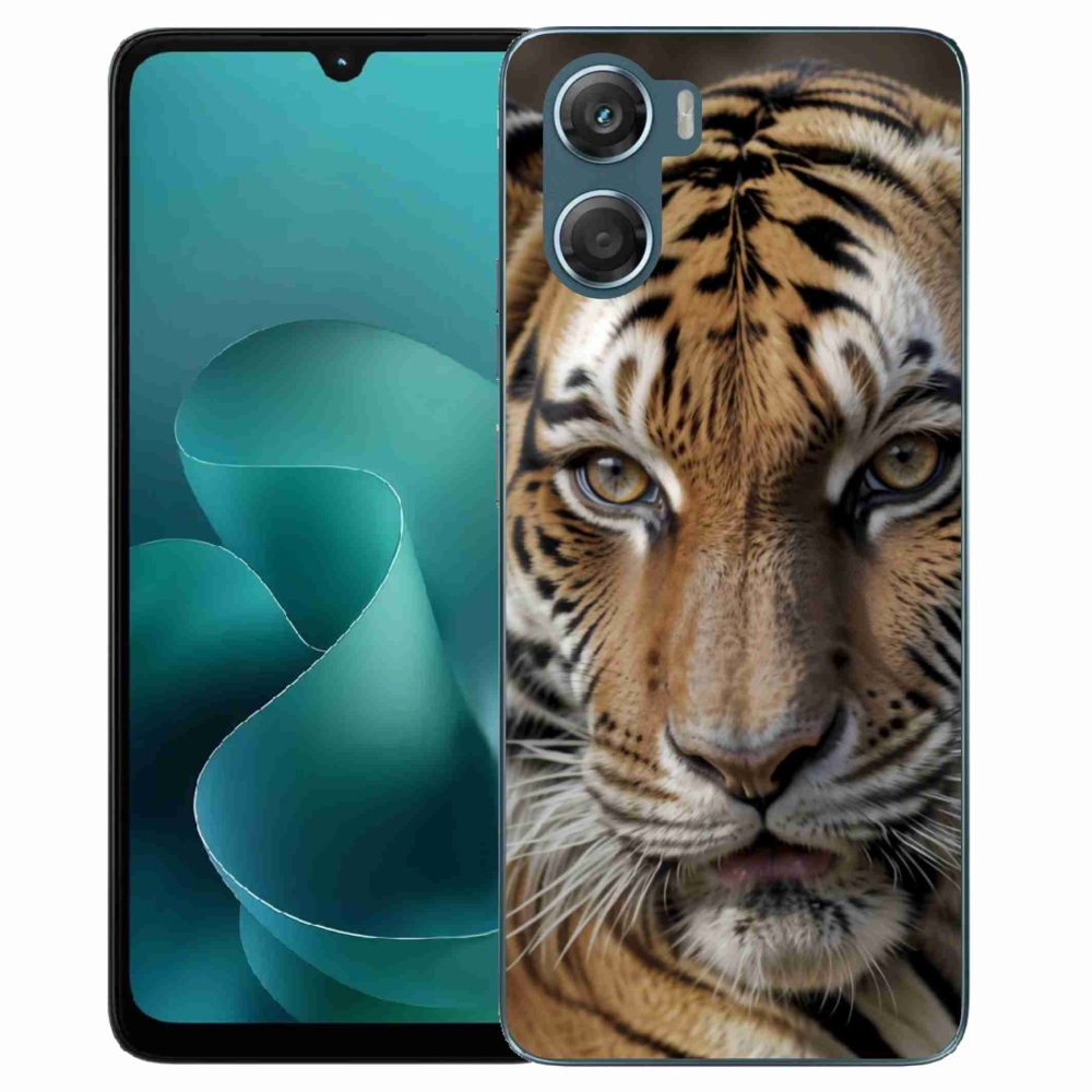 Zselés borítás mmCase a Motorola G06/G06 Power készülékhez - tigris nézet