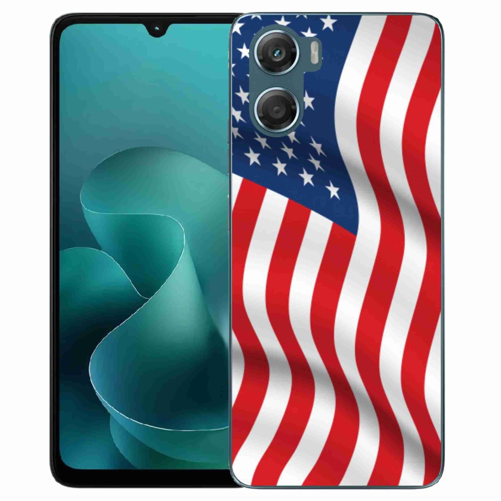 Zselés borítás mmCase a Motorola G06/G06 Power készülékhez - USA zászlós