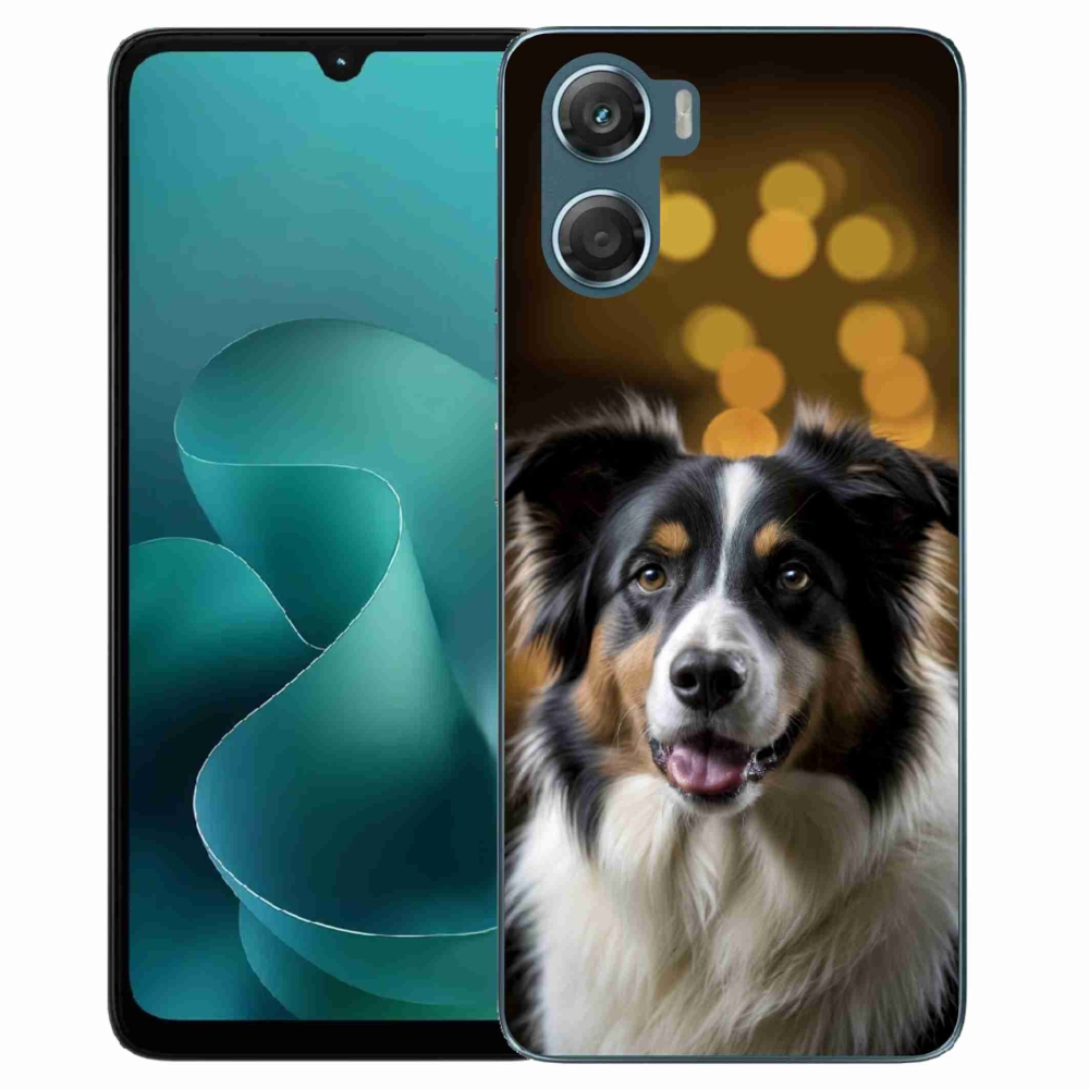 Zselés borítás mmCase a Motorola G06/G06 Power készülékhez - mosolygós ausztrál juhászkutya