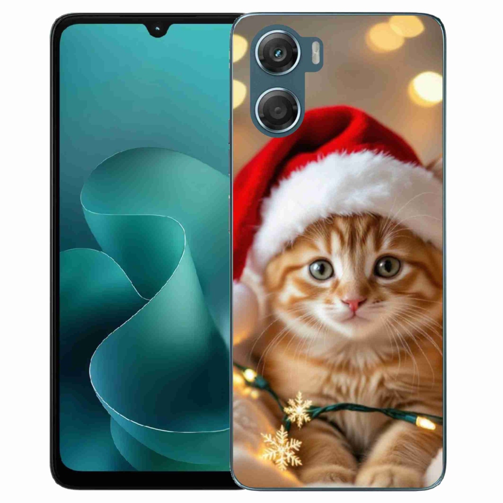 Zselés borítás mmCase a Motorola G06/G06 Power készülékhez - Karácsonyi cica