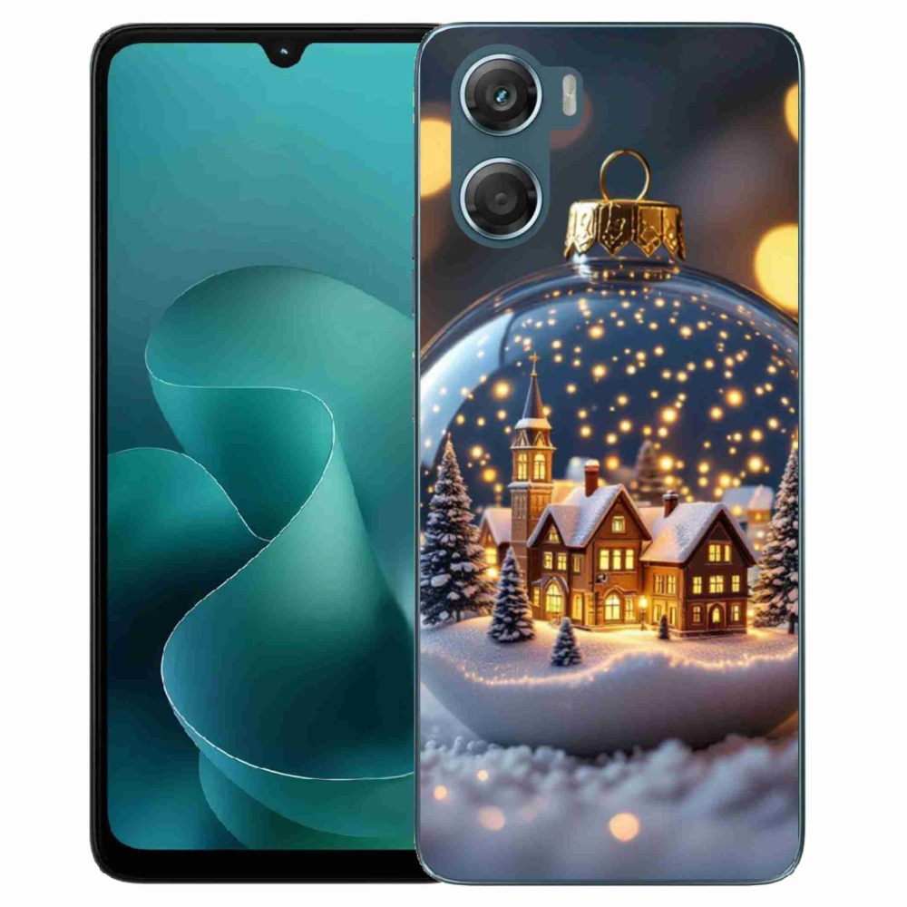 Zselés borítás mmCase a Motorola G06/G06 Power készülékhez - Karácsonyi gömbök 4