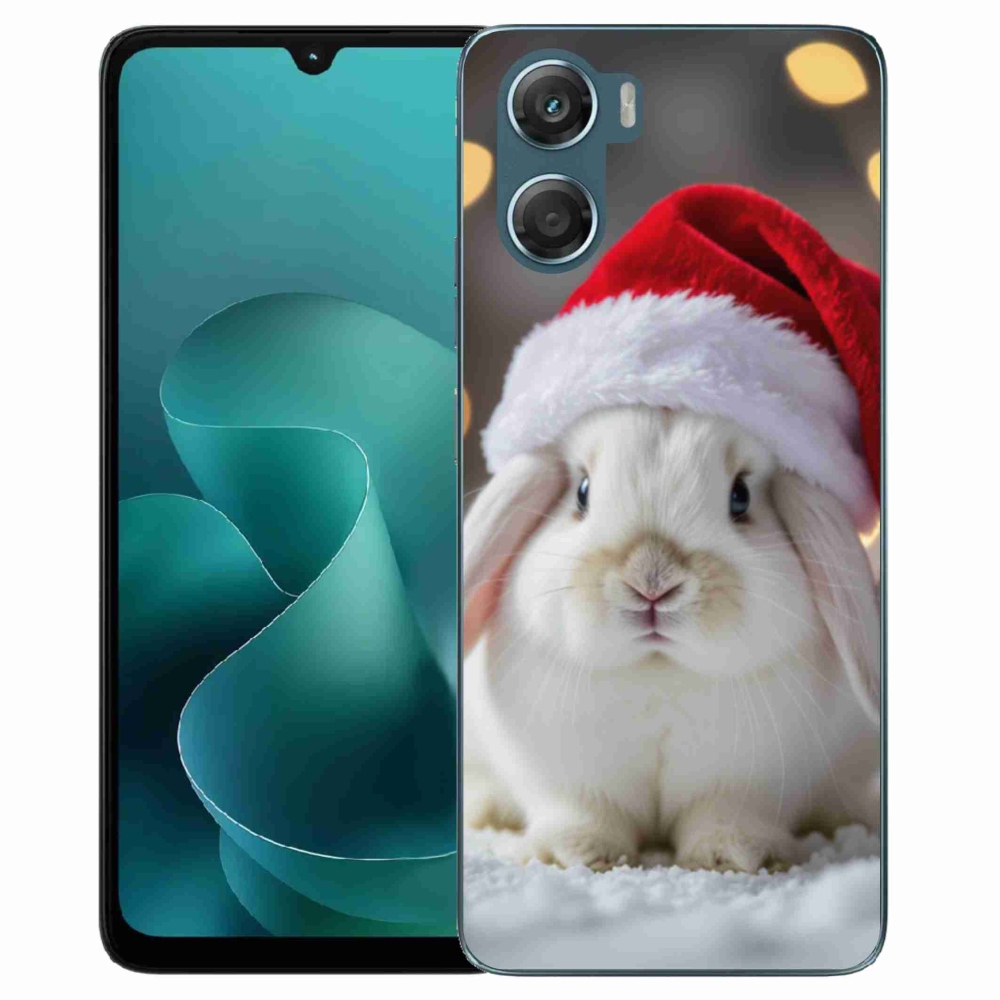 Zselés borítás mmCase a Motorola G06/G06 Power készülékhez - karácsonyi nyúl