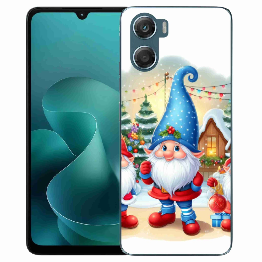 Zselés borítás mmCase a Motorola G06/G06 Power készülékhez - Karácsonyi manók