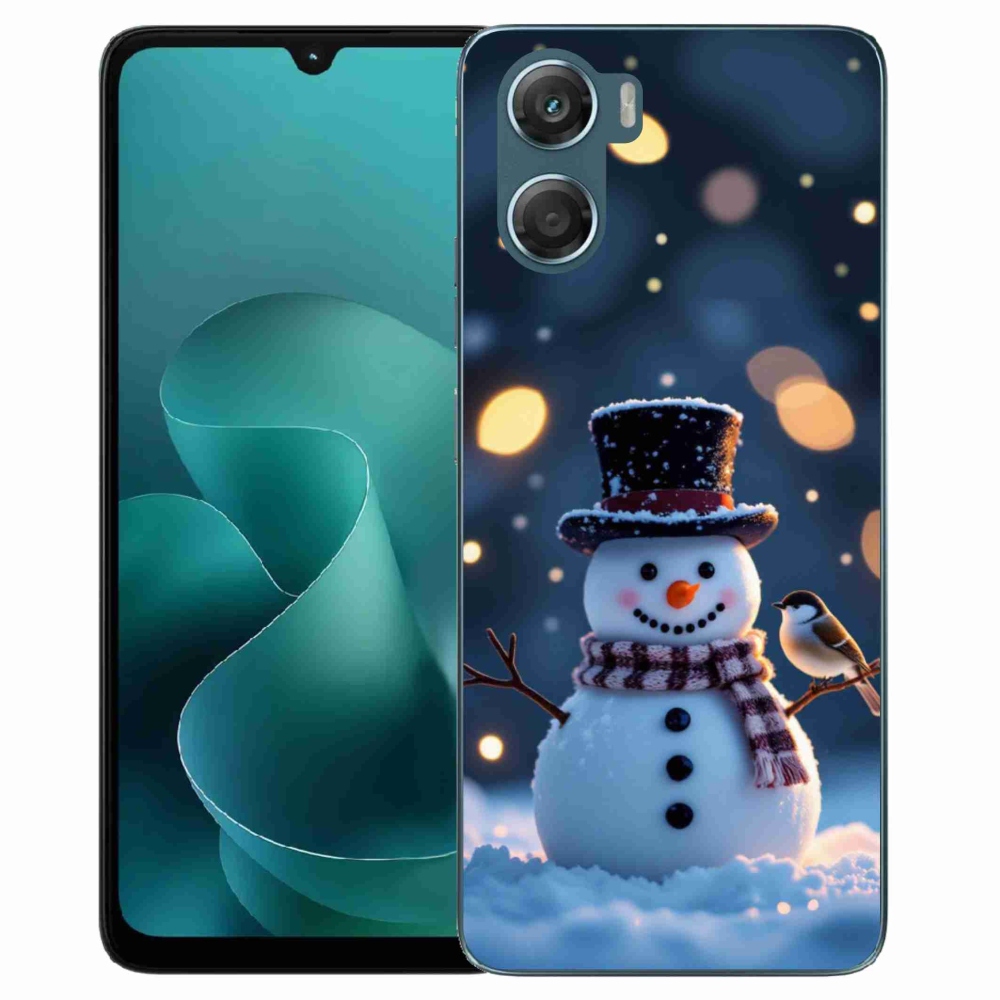 Zselés borítás mmCase a Motorola G06/G06 Power készülékhez - karácsonyi hóember