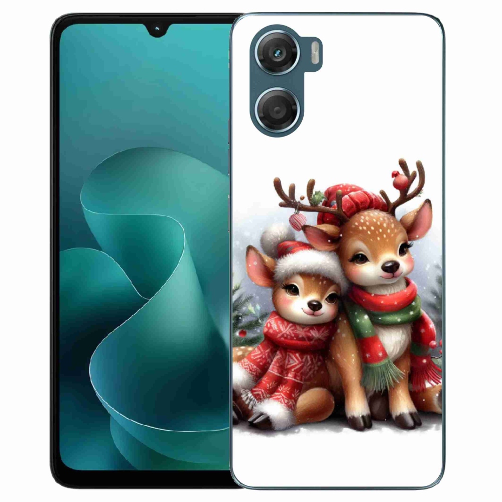 Zselés borítás mmCase a Motorola G06/G06 Power készülékhez - Karácsonyi rénszarvas