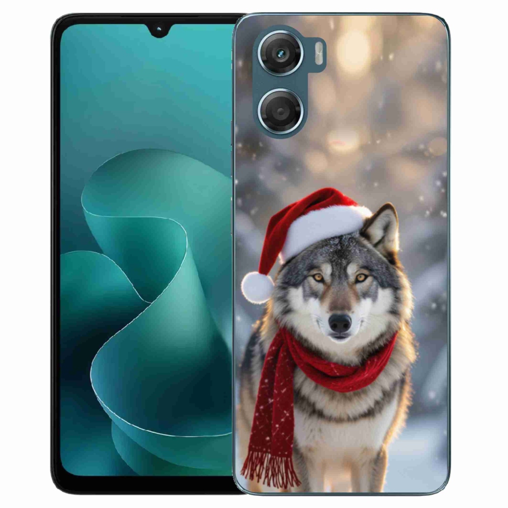 Zselés borítás mmCase a Motorola G06/G06 Power készülékhez - karácsonyi farkas