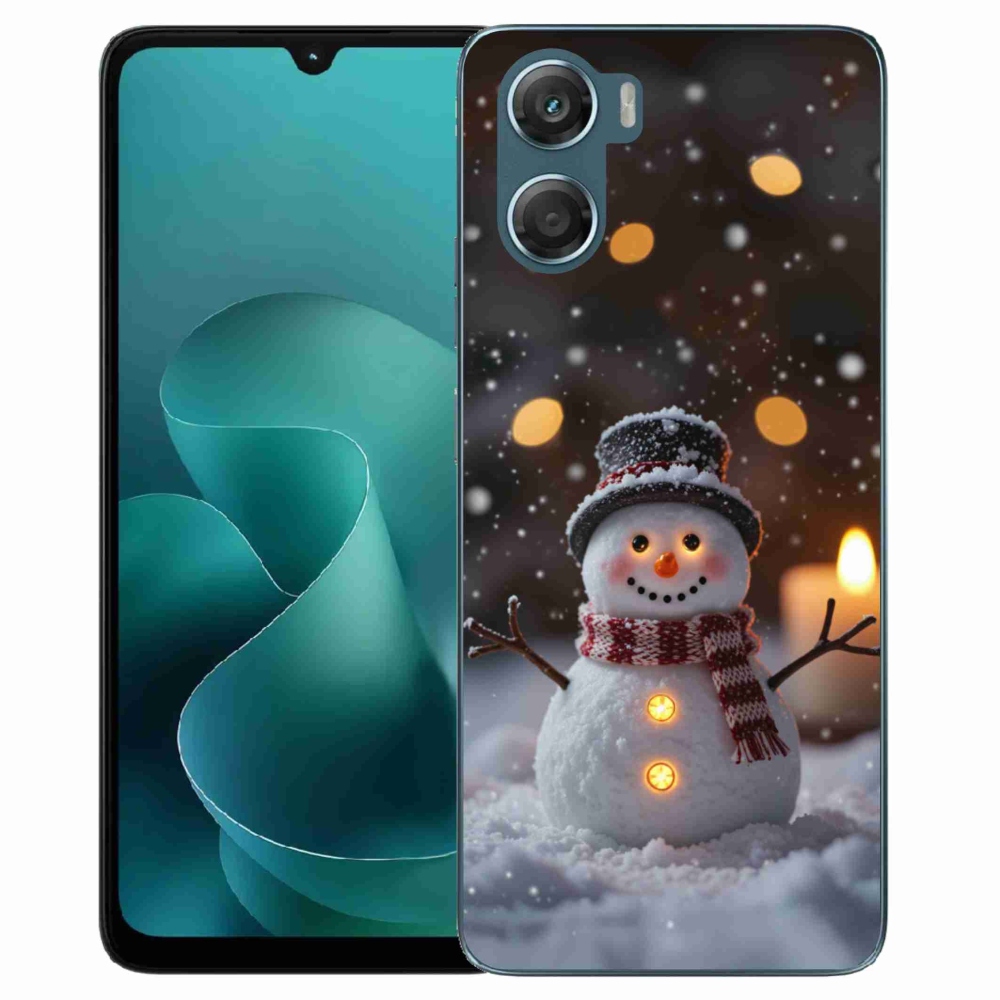 Zselés borítás mmCase a Motorola G06/G06 Power készülékhez - boldog hóember