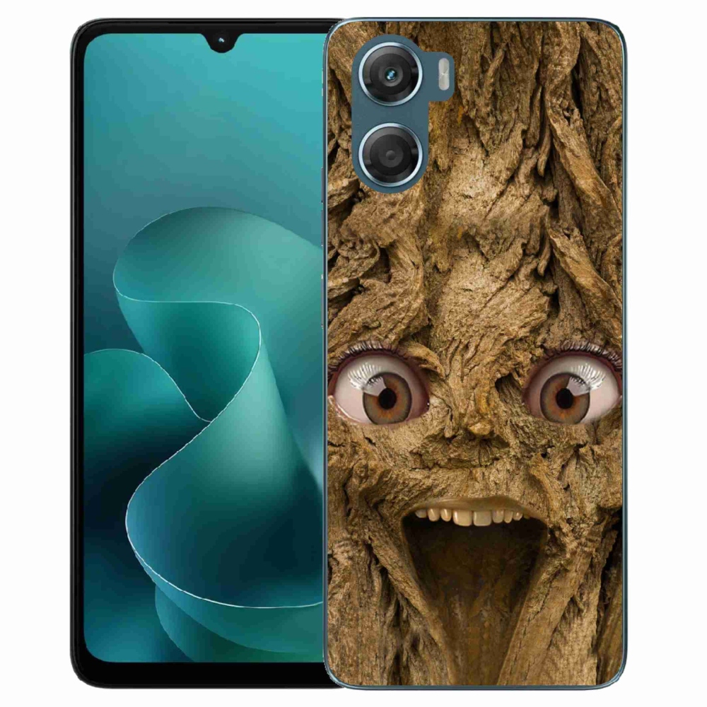 Zselés borítás mmCase a Motorola G06/G06 Power készülékhez - boldog fa szemekkel