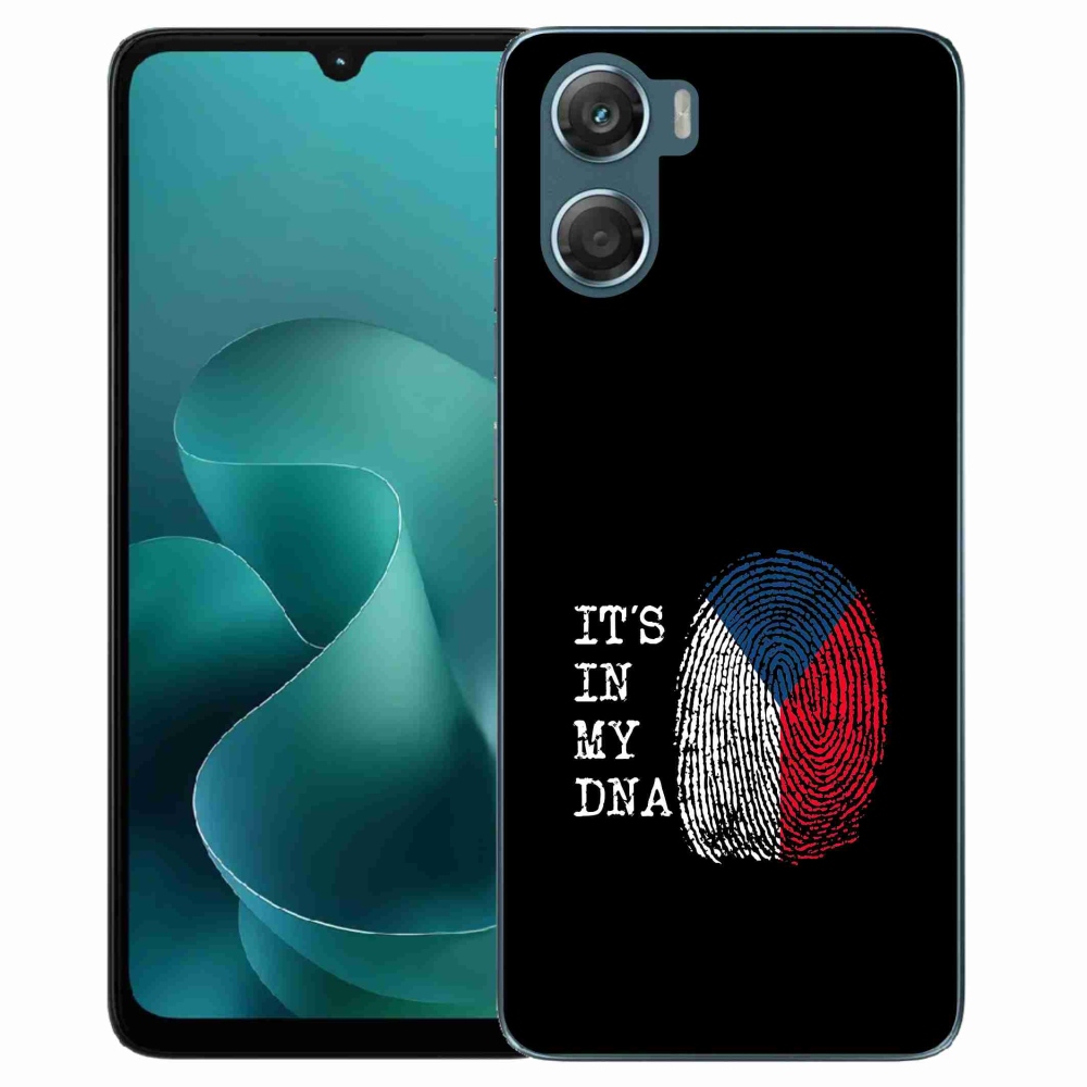 Zselés borítás mmCase Motorola G06/G06 Power - zászlós ujjlenyomat fekete háttérrel