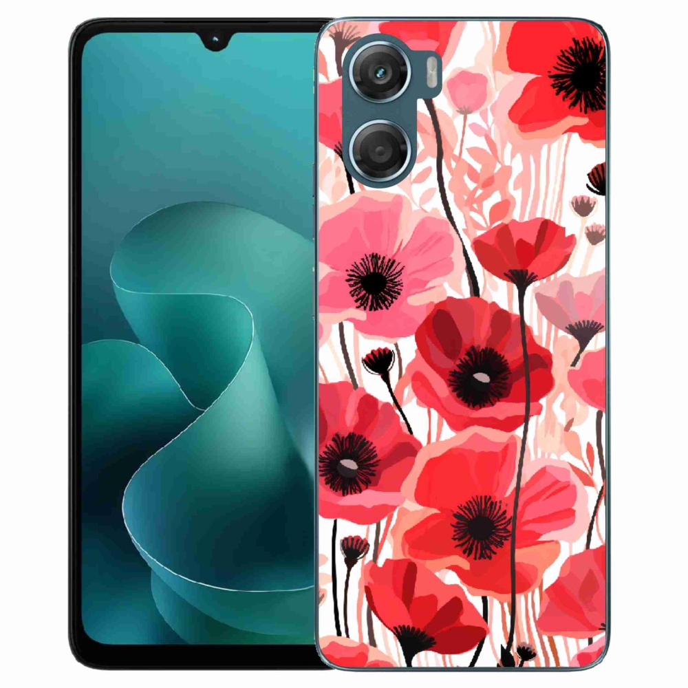 Zselés tok mmCase a Motorola G06/G06 Power készülékhez - mákos 1